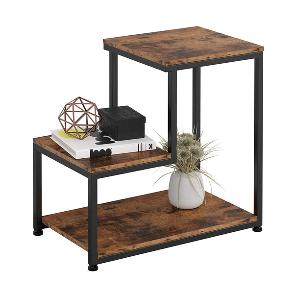 Industrial Side Tables Living Room, 3-Tier End Tables Bedroom