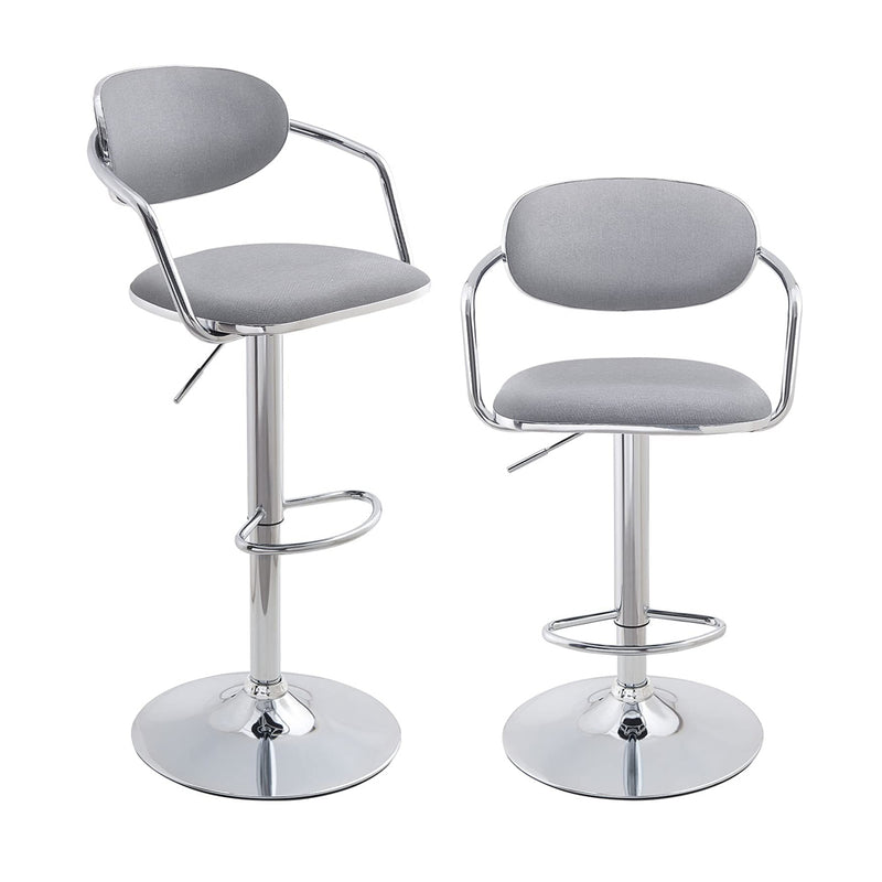 Bar Stools Set of 2, Counter Height Bar Stools with Back and Armrest