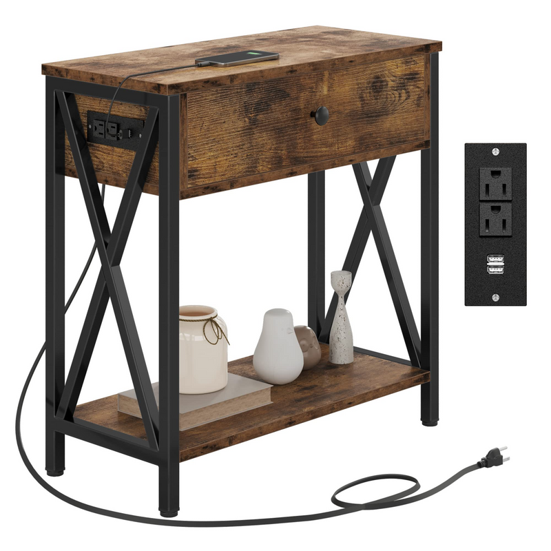 End Table with Charging Station