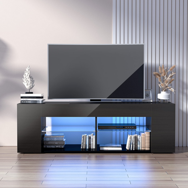 Black TV Stand for 50/55/60/65 Inch TV