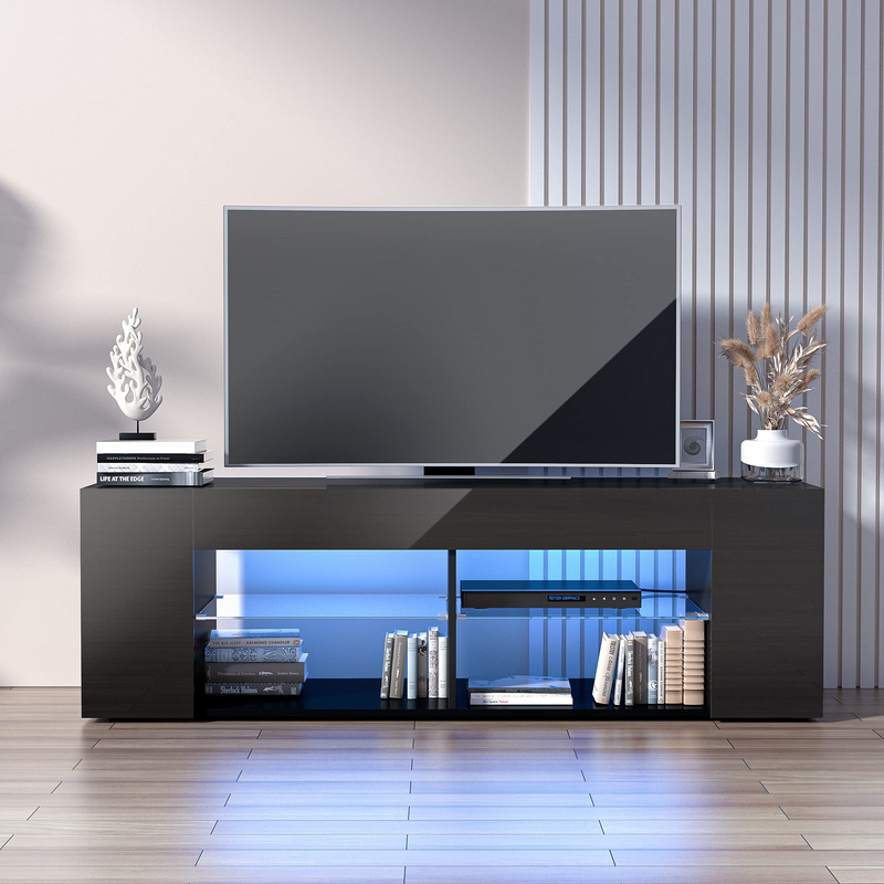Black TV Stand for 50/55/60/65 Inch TV