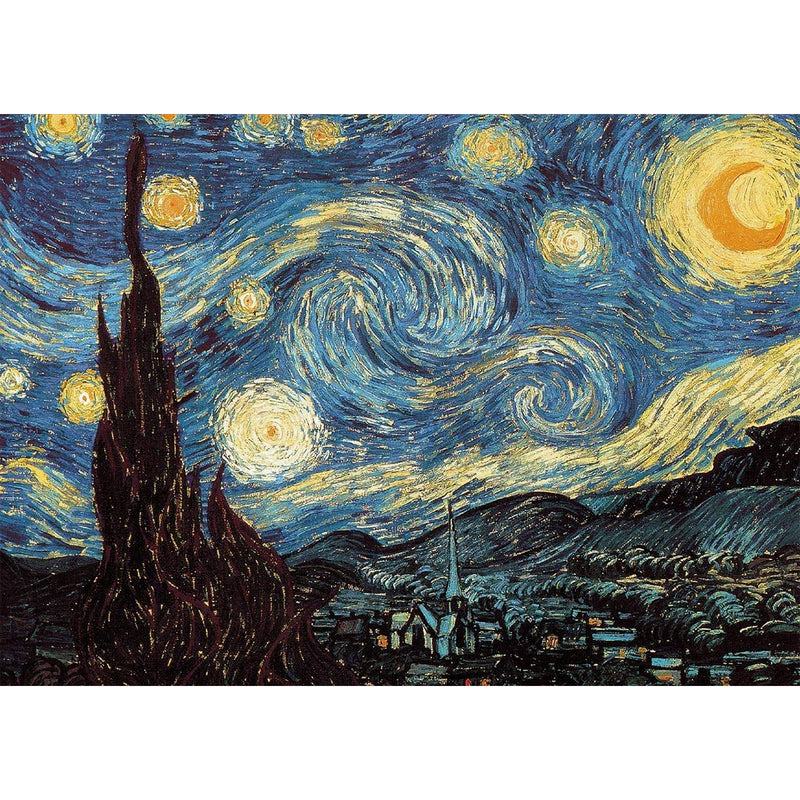 Starry Night by Vincent Van Gogh Jigsaw Puzzles for Adults 1000 Piece, Adult Children Intellective Educational Toy DIY Collectibles Modern Home Decoration