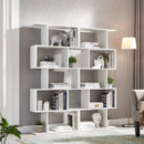62" Tall Bookcase with 5-Tier Display Shelf,