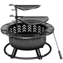 Outdoor Fire Pit with Double Layer Cooking Grills-QTFP01
