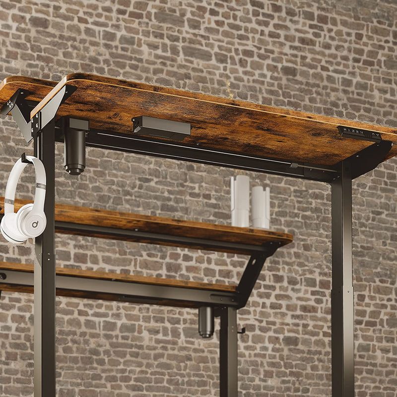 Electric Sit Stand Desk with Wheels