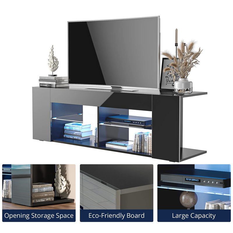 Black TV Stand for 50/55/60/65 Inch TV