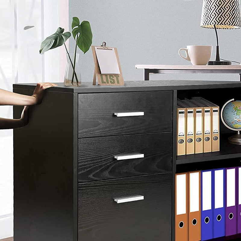 Printer Stand with Open Storage Shelves for Home Office