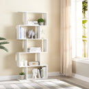 62" Tall Bookcase with 5-Tier Display Shelf,
