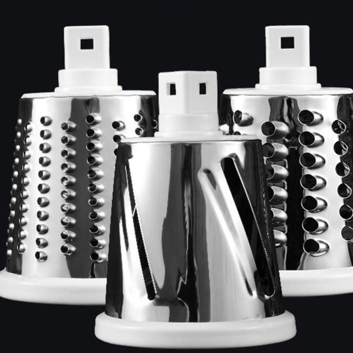 Rotary Cheese Grater Vegetable Graters,Kitchen Grater Shredder with 3 Drum Blades and Potato with Strong Suction Base