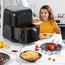 Plus 6-in-1 Air Fryer, 5.8 Quart Black, Customizable Smart Cooking Programs, Digital Touchscreen, Large Non-Stick Air Fryer Basket