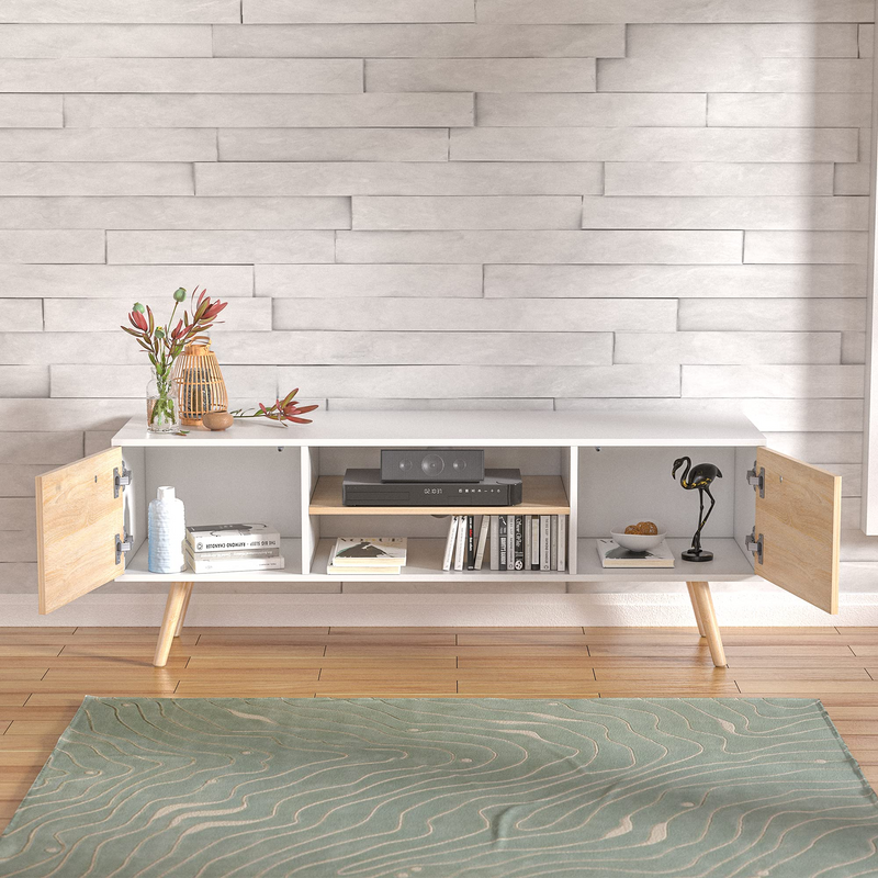 Wood TV Stand for 50/55/60 inch TV