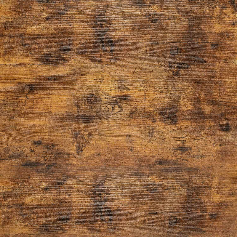 Industrial Dining Table, Rectangular Dinner Table Top with Metal Edges