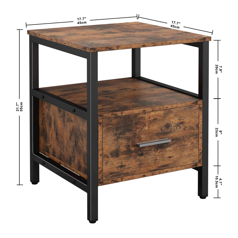 End Tables for Living Room, Side Table with with Drawer