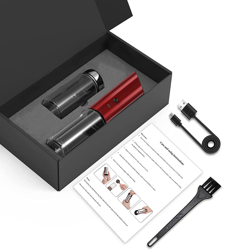 Electric Pepper Grinder, USB Rechargeable Gravity Salt and Pepper Grinder Set