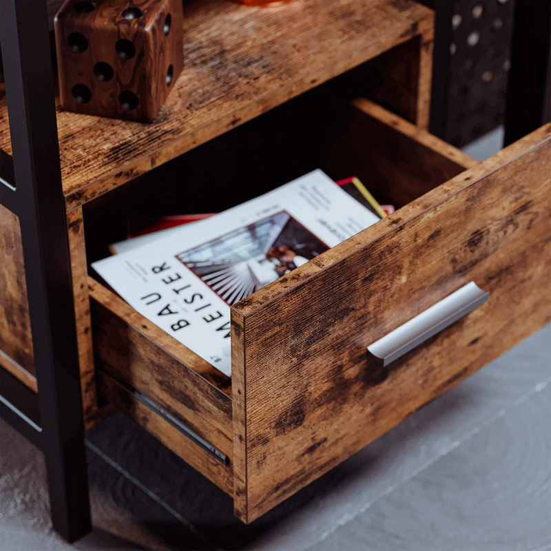 End Tables for Living Room, Side Table with with Drawer