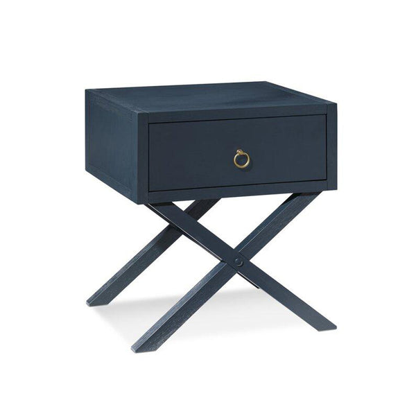 Monroy Cross Legs End Table with Storage