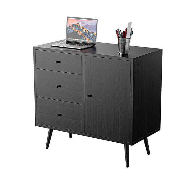 Wood Sideboard Cabinet, Accent Buffet Storage Cabinet with 3 Drawers