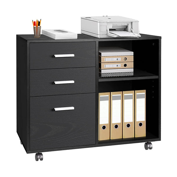 Printer Stand with Open Storage Shelves for Home Office