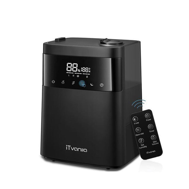 Humidifier with LED Touch Display, 5.5L Top Fill, Warm and Cool Mist Humidifiers for Bedroom, Customized Humidity, Sleep Mode, 12H Timer, for Living Room, Office and Baby Room