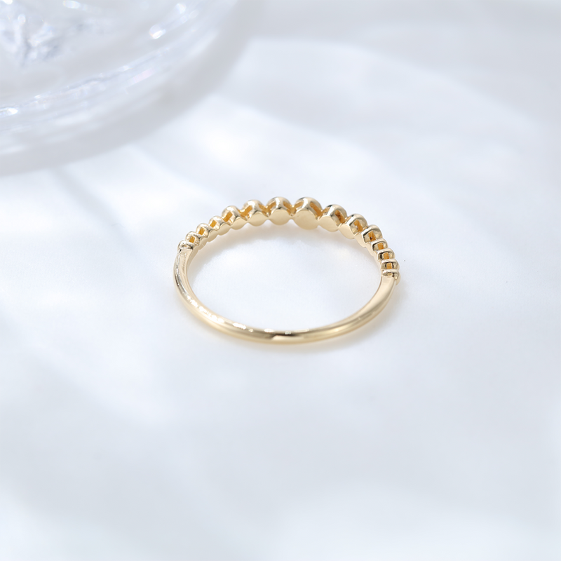 Unique Vintage moissanite wedding band Simple Silver 925 Yellow gold Moissanite Wedding Band stacking matching ring bridal Anniversary gift