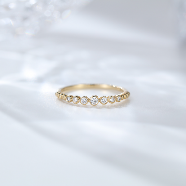 Unique Vintage moissanite wedding band Simple Silver 925 Yellow gold Moissanite Wedding Band stacking matching ring bridal Anniversary gift