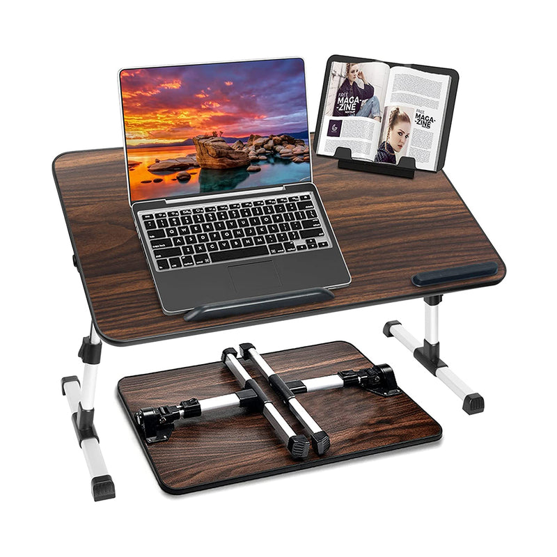 Laptop Desk for Bed, Adjustable Laptop Bed Tray Table, Foldable Bed Laptop Stand with Eating, Gaming, Working Lap Tablet Desk for Sofa Couch Floor