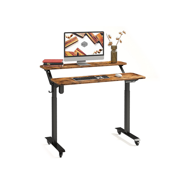 Electric Sit Stand Desk with Wheels
