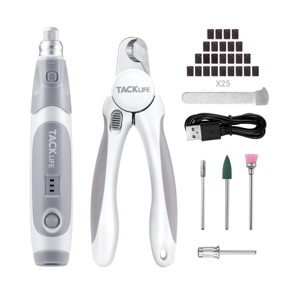 TKRT20D Dog Nail Clipper With Grinder, 3-Speed Electric Rechargeable Pet Nail Trimmer Painless Paws Grooming & Smoothing For Dogs & Cats