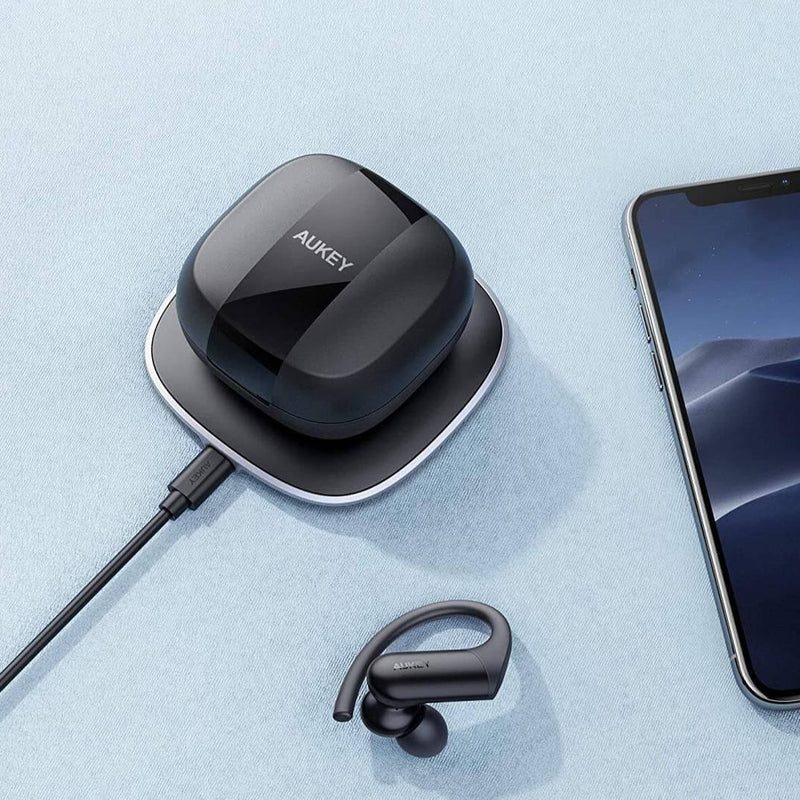 EP-T32 Wireless Charging Earbuds Elevation Over-Ear IPX8 with CVC 8.0 Black