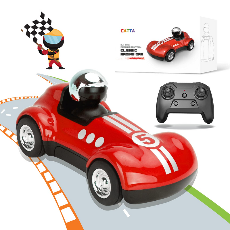 Remote Control Car for Toddler, Cartoon RC Race Car Rechargeable 2 Speed Modes Fast Classic 2.4 GHz Radio Control Toy Car