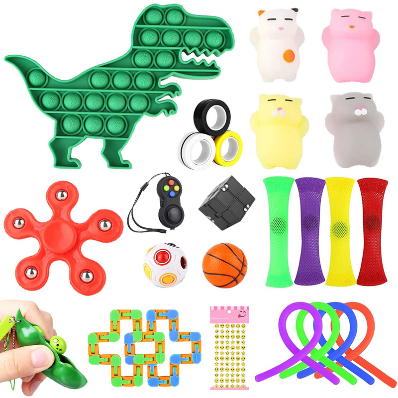 Simple Dimple Sensory Fidget Toys Set,38 PCS, Fidget Toy for Kids and Adults