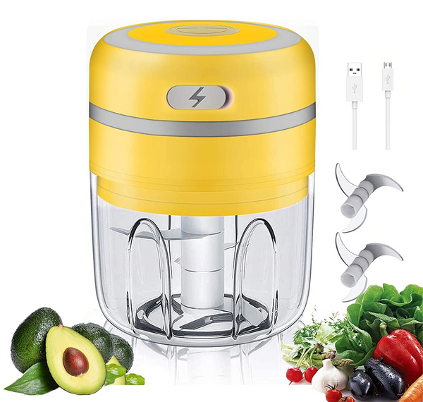 250ML Electric Mini Garlic Chopper, Portable USB Charging Mini Food Chopper