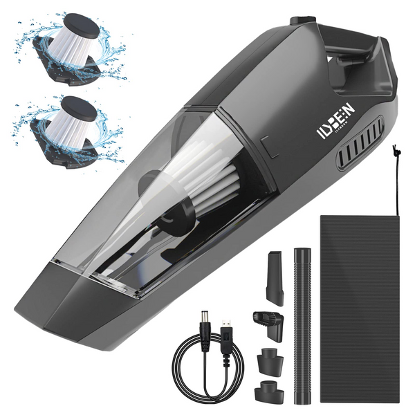 Handheld Vacuum Cordless - 5000mAh Rechargeable Battery 8000Pa Durable Aluminum Alloy Motor Portable Vacuum Cleaner, 120W High Power Suction Wet Dry Hand Vacuum for Car Home Office