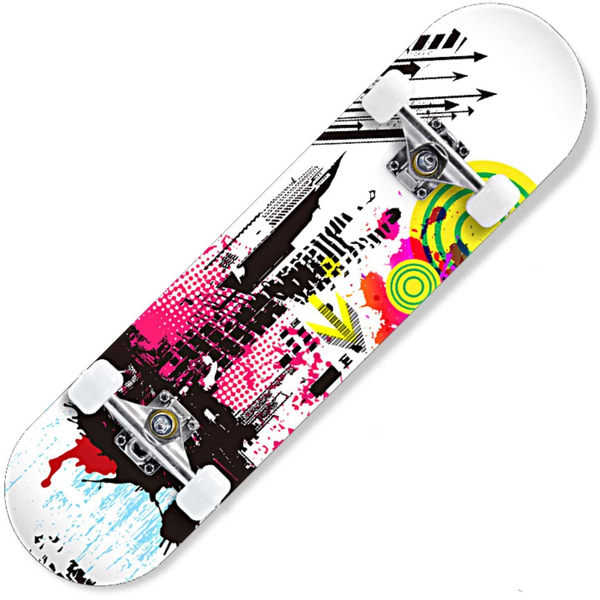 Complete Skateboards-Standard Skateboards for Beginners Kids Boys Girls Teenager Adults-Standard Skateboards