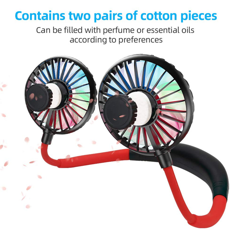 Hands-free Neck Fan Rechargeable Mini USB Personal Fan with Built-in Battery