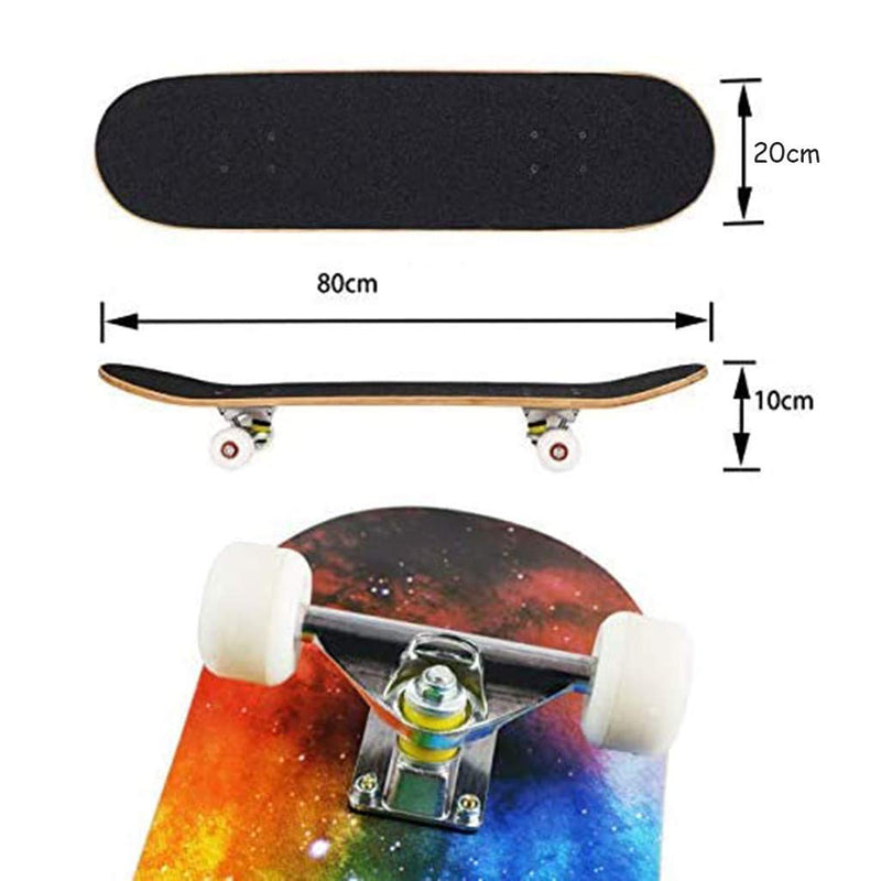 Complete Skateboards-Standard Skateboards for Beginners Kids Boys Girls Teenager Adults-Standard Skateboards