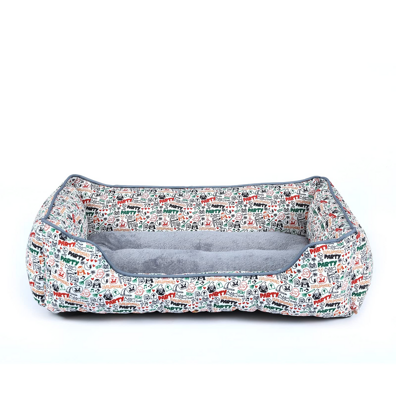 Large Medium Dog Bed,Soft Washable Small Pet Bed,Deluxe Rectangular Pet Bed,Dog Cat Sofa Bed,Anti-Slip & Water-Resistant Bottom