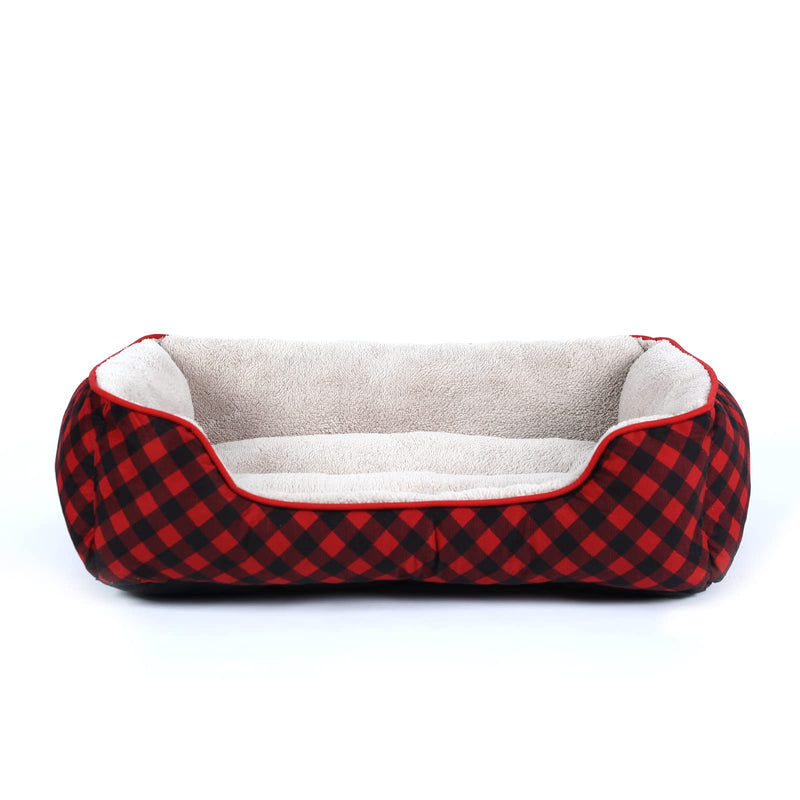 Large Medium Dog Bed,Soft Washable Small Pet Bed,Deluxe Rectangular Pet Bed,Dog Cat Sofa Bed,Anti-Slip & Water-Resistant Bottom