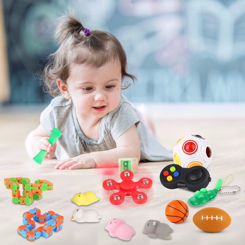 Simple Dimple Sensory Fidget Toys Set,38 PCS, Fidget Toy for Kids and Adults