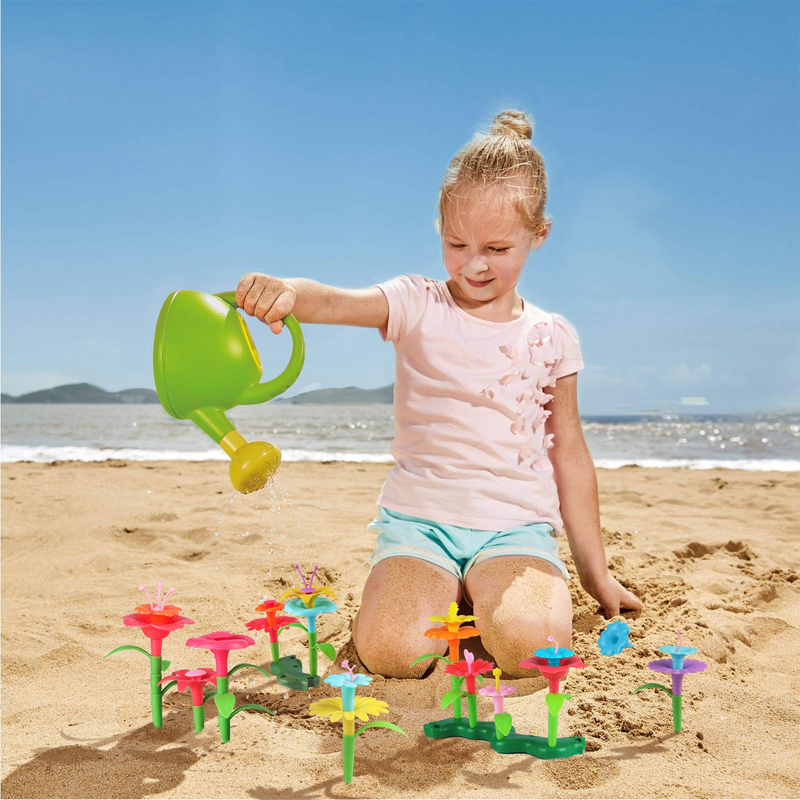 Girls Toys Age 3-6-Year-Old Toddler Toys for Girls Boys Gifts Flower Garden Building Toy Educational Activity Stem Toys(130 PCS