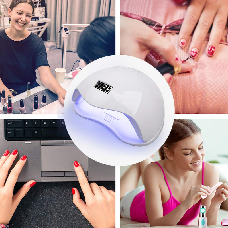 UV LED Nail Lamp, MELA MELA 72W Gel UV Lamp for All Kinds Gel Nail Polish Manicure Nail Dryer