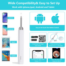 Ear Wax Removal, Ear Cleaner, Earwax Remover Tool with 1080P FHD, Wireless Endoscope Ear Camera Ear Pick Cleaning Kit, USB Charge Waterproof Otoscope for iPhone, iPad & Android Smart Phones