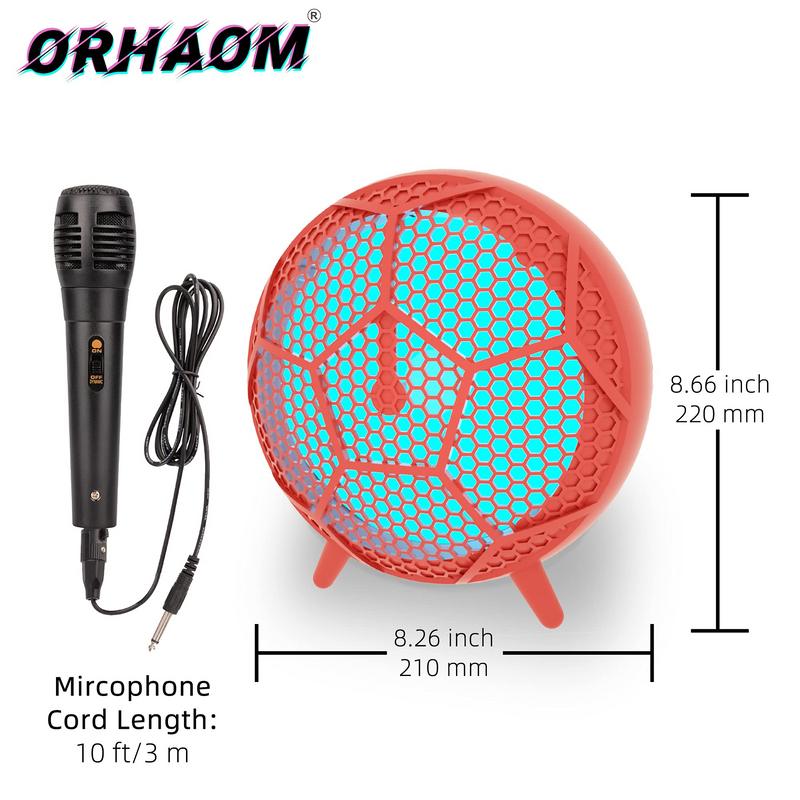 Portable Karaoke Machine with Microphone Bluetooth Speaker with RGB Backlight