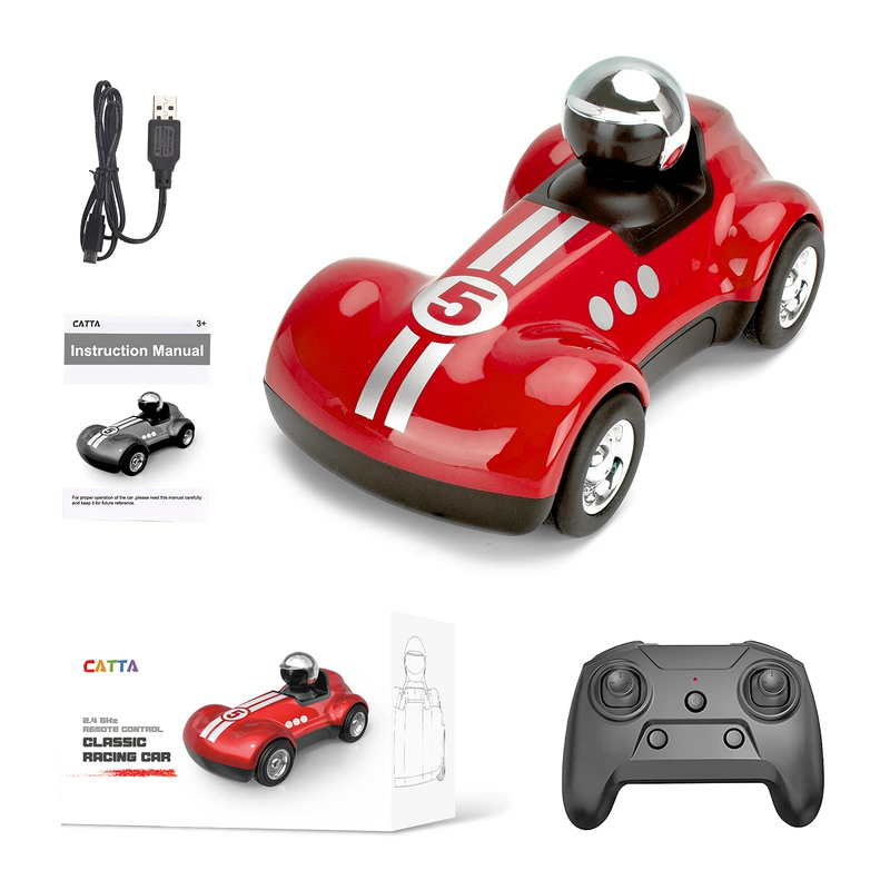 Remote Control Car for Toddler, Cartoon RC Race Car Rechargeable 2 Speed Modes Fast Classic 2.4 GHz Radio Control Toy Car